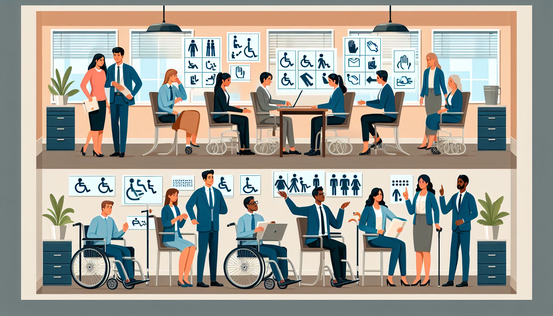 Image showcasing collaboration among employees